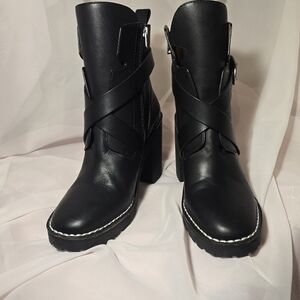 All Saints Black Heeled Boots
